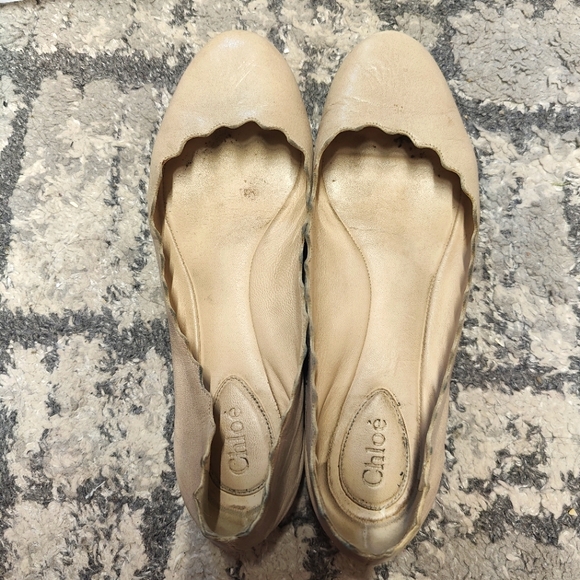 Chloe Lauren Scalloped Flats (size 35.5) - Picture 1 of 5